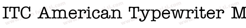 ITC American Typewriter Medium字体转换